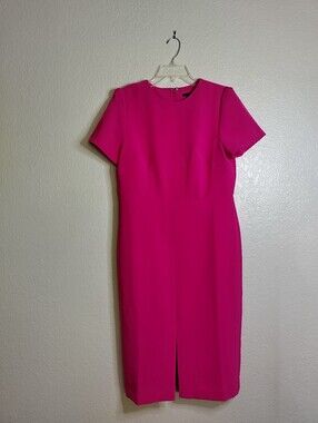 NWT Ann Taylor Pink front slit pencil dress Sz 10